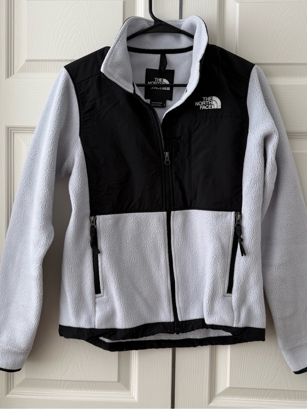 The North Face Black and Light Gray Fleece Zip Jacket